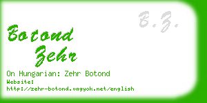 botond zehr business card